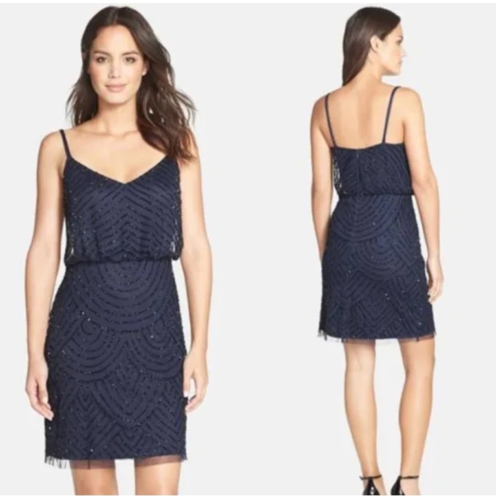 Adrianna Papell Dresses | Blouson Sleeveless Navy